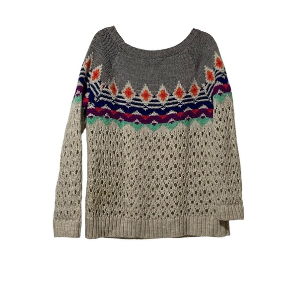 American Eagle Outfitters XL Multicolor Knit Sweater Fair Isle Pattern - Picture 4 of 9